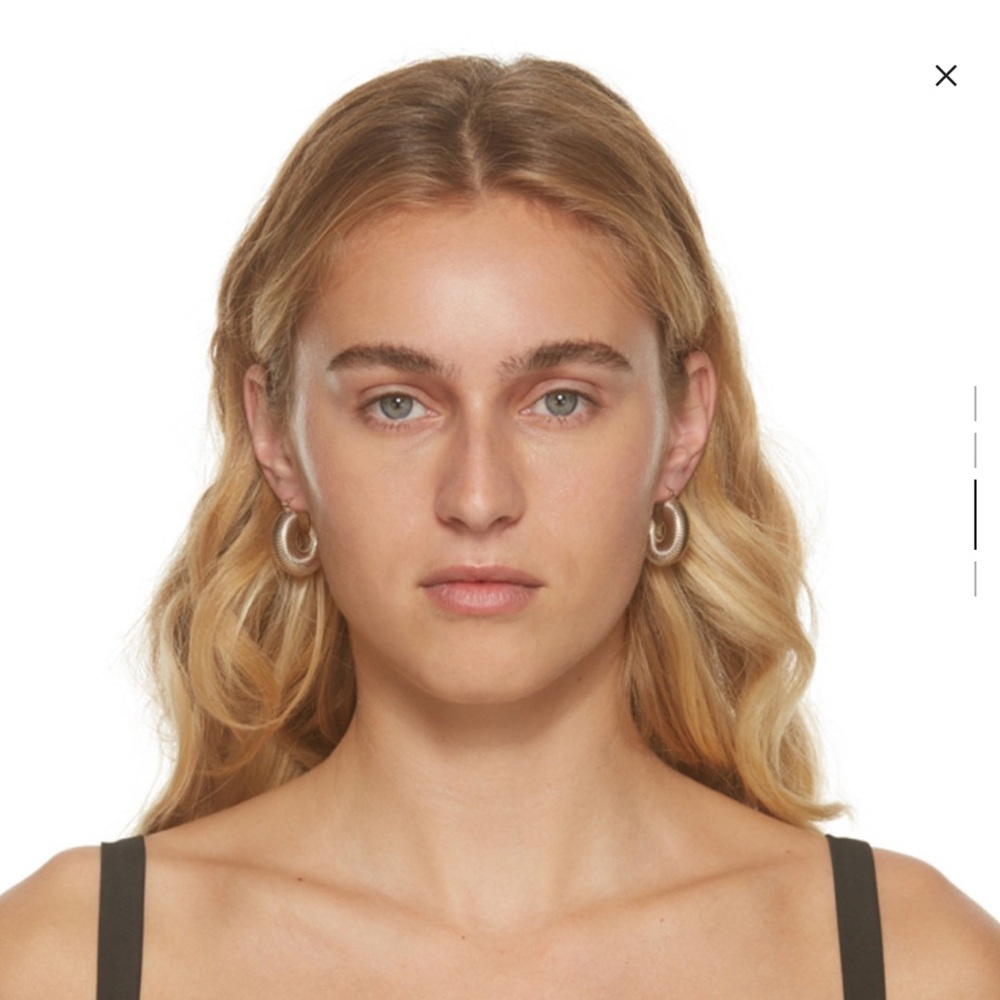 Jil Sander Silver Hoop “Snail” Earrings